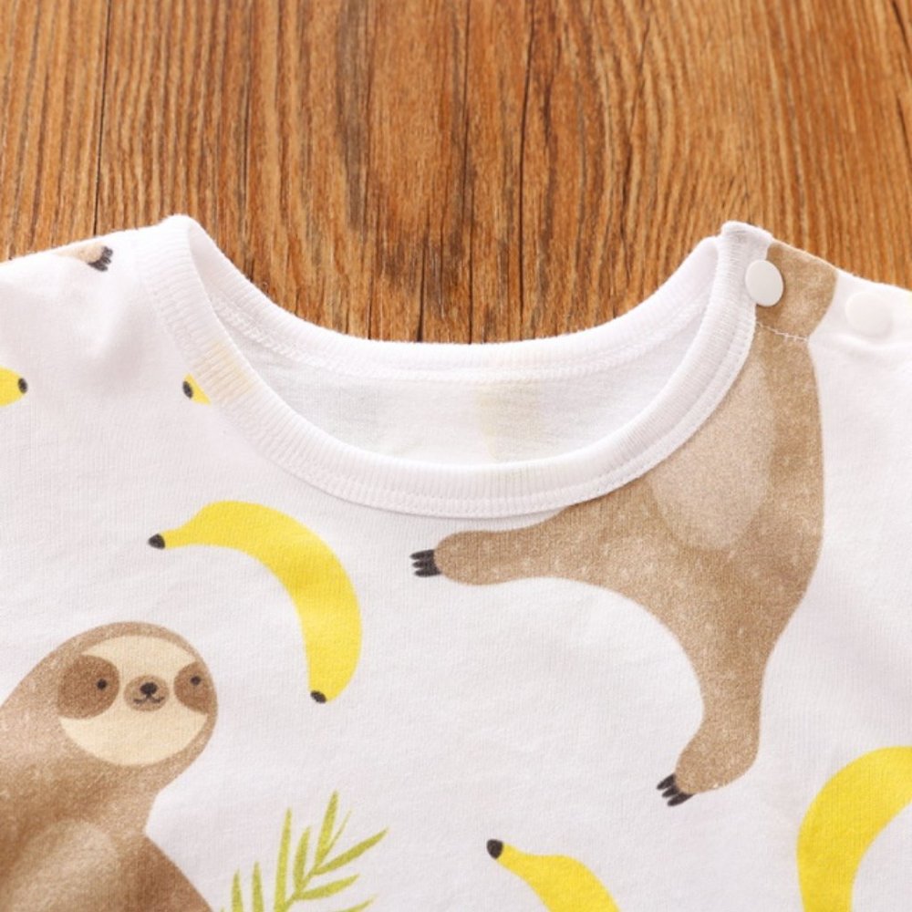 NWT baby onesie outfit sloth funny 100% cotton - Picture 3 of 6